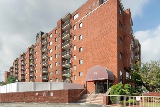 a front view of a building