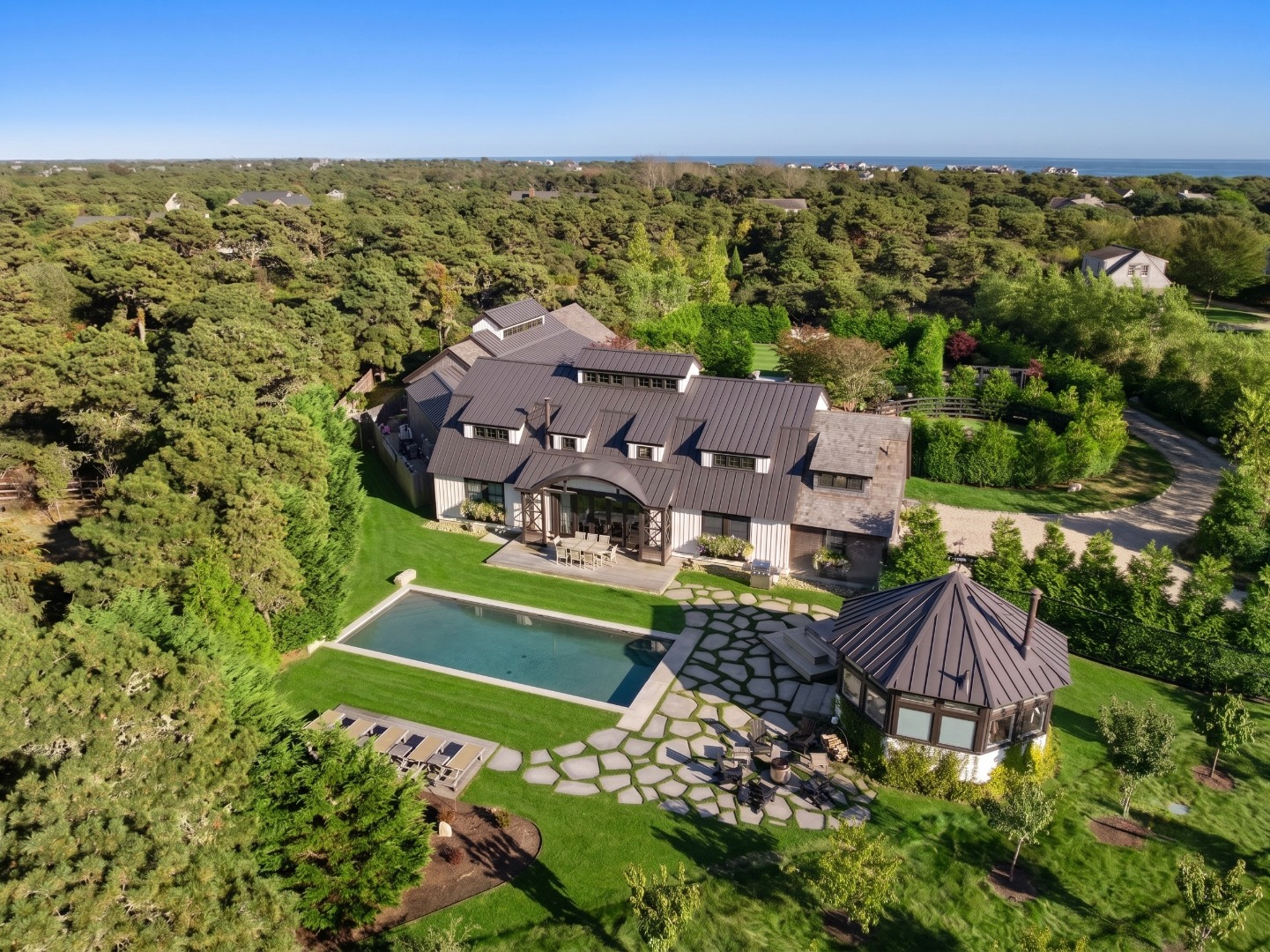 59 South Shore Road Nantucket, MA 02554 - Photo 16 of 54 an aerial view of a house with a garden