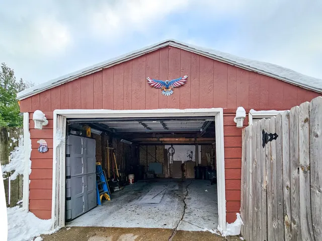 a view of a car garage
