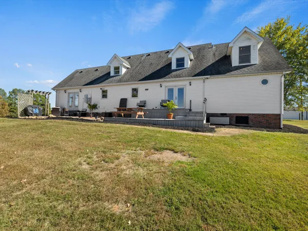 a house view with a garden space