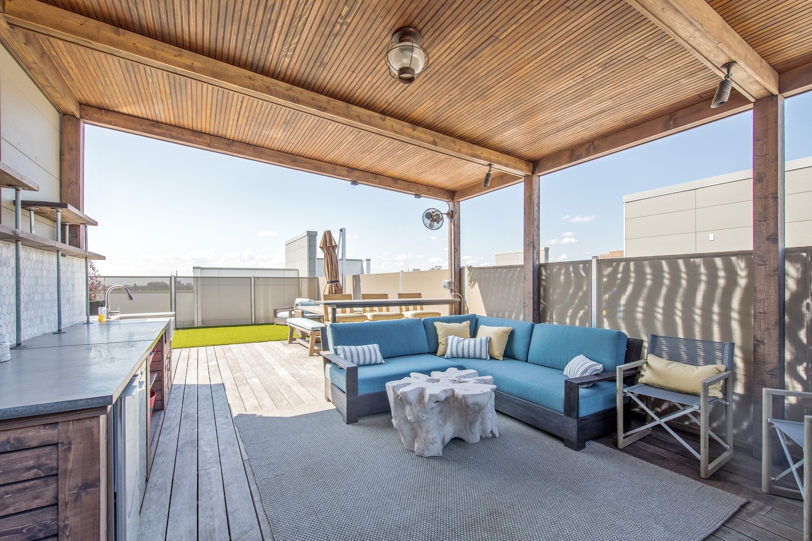 1124 West Adams Street, Unit PHW Chicago, IL 60607 - Photo 19 of 55 a terrace with seating space and wooden floor
