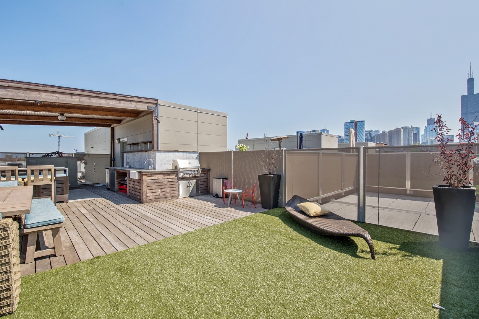 1124 West Adams Street, Unit PHW Chicago, IL 60607 - Photo 21 of 55 a living room with furniture a pool table and chairs