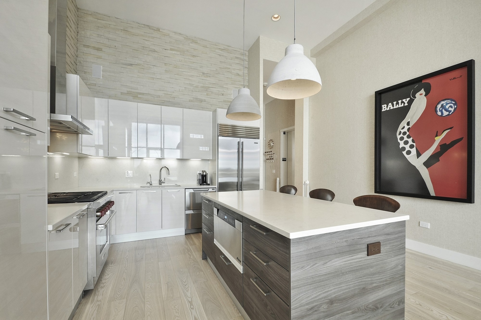 1124 West Adams Street, Unit PHW Chicago, IL 60607 - Photo 33 of 55 a kitchen with stainless steel appliances granite countertop a sink and a stove