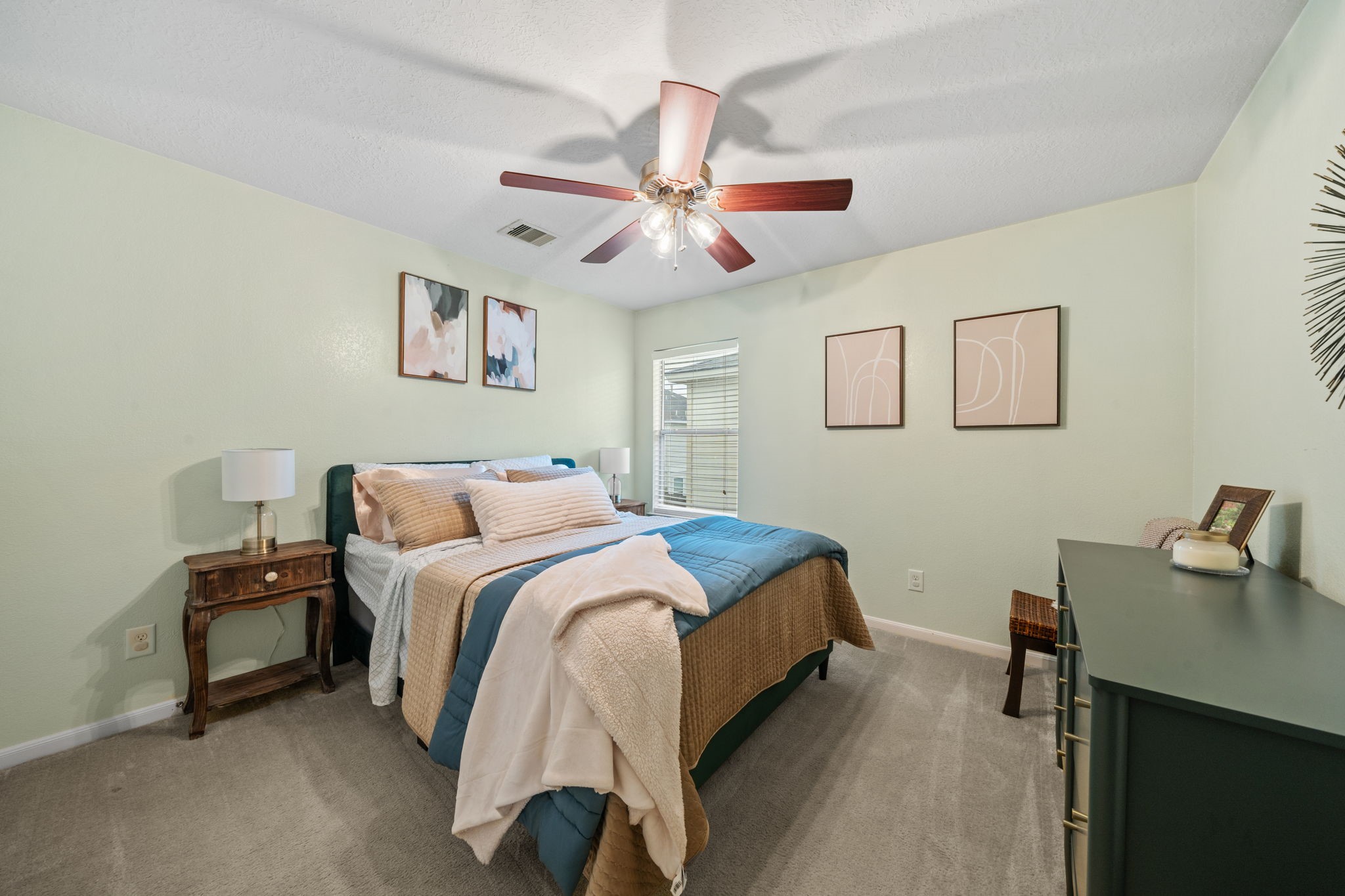 2903 Valiant Scene Court Houston, TX 77038 - Photo 8 of 19 a bedroom with a bed and a desk