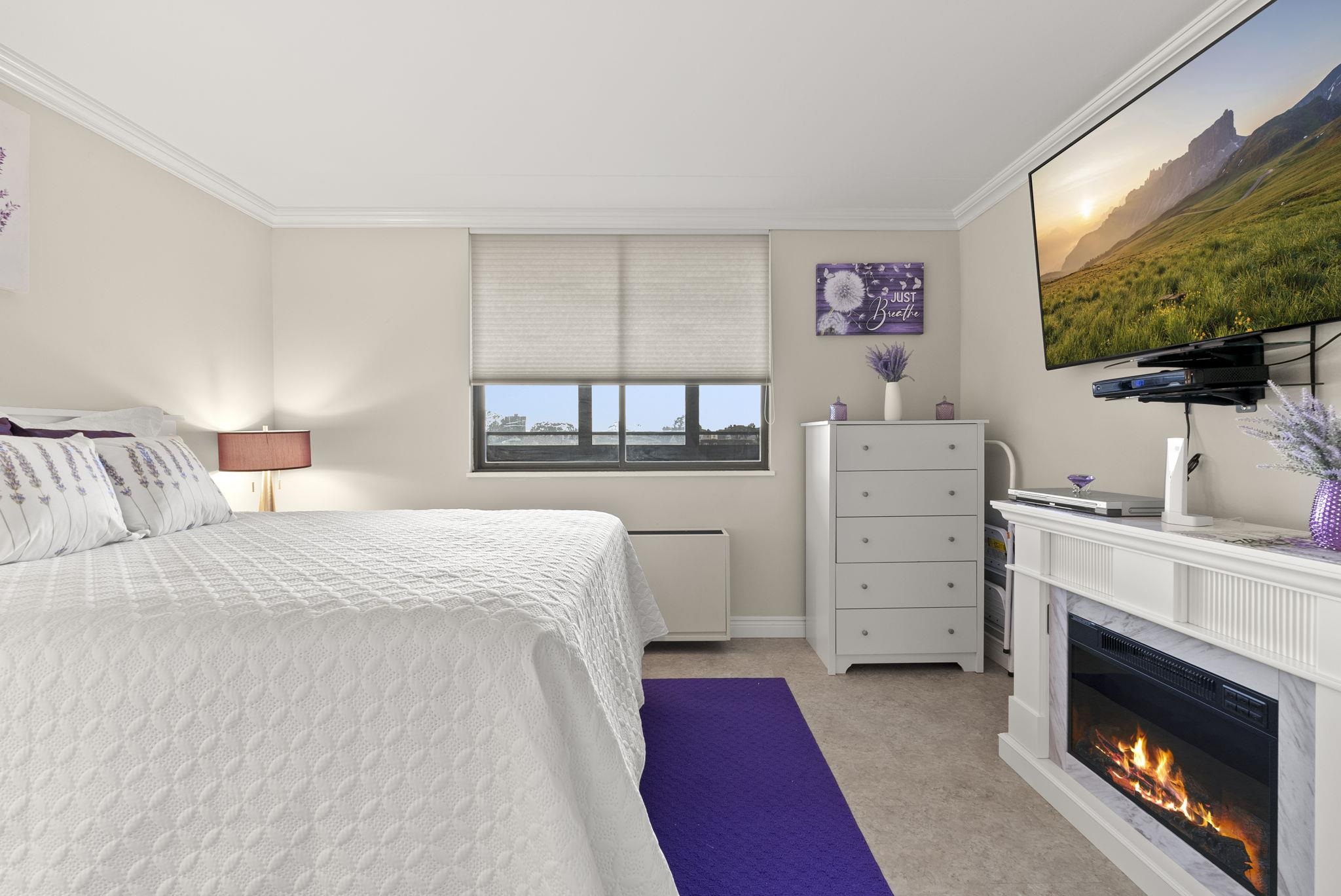 250 Gorge Road Cliffside Park, NJ 07010 - Photo 12 of 46 a bedroom with a bed and a flat screen tv