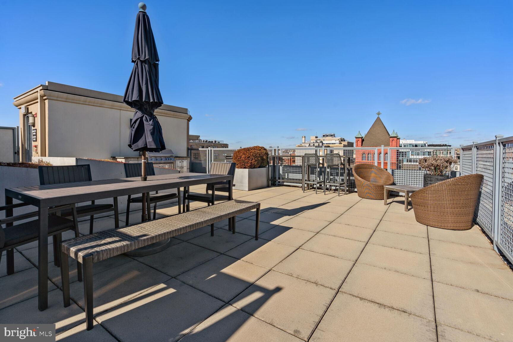 1529 14th Street Northwest, Unit 310 Washington, DC 20005 - Photo 16 of 26 Rooftop deck, perfect for summer barbecues.