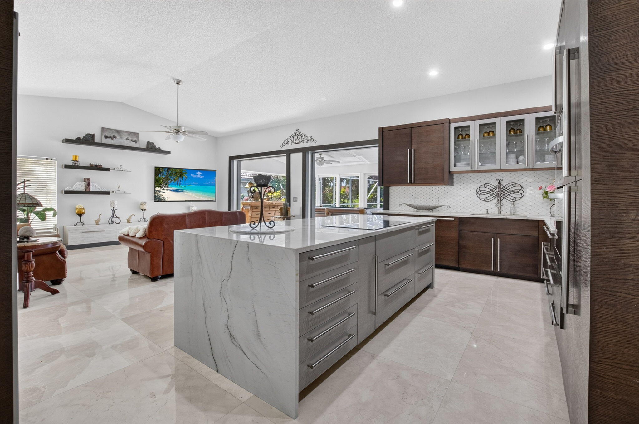 11845 Island Lakes Lane Boca Raton, FL 33498 - Photo 9 of 78 Waterfall quartz island with drawers