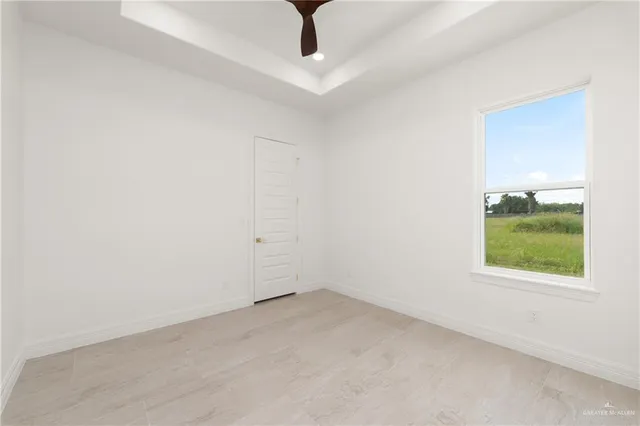 an empty room with a window