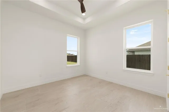 an empty room with a window