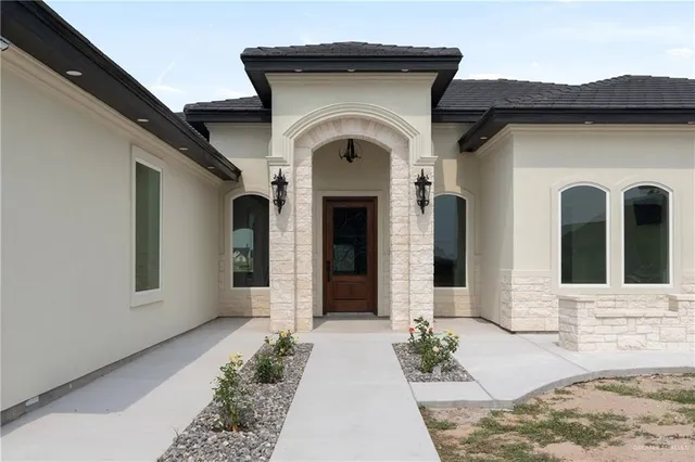 a front view of a house