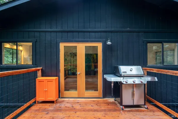 a view of outdoor space and barbecue grill