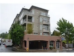 a view of a big building with many windows