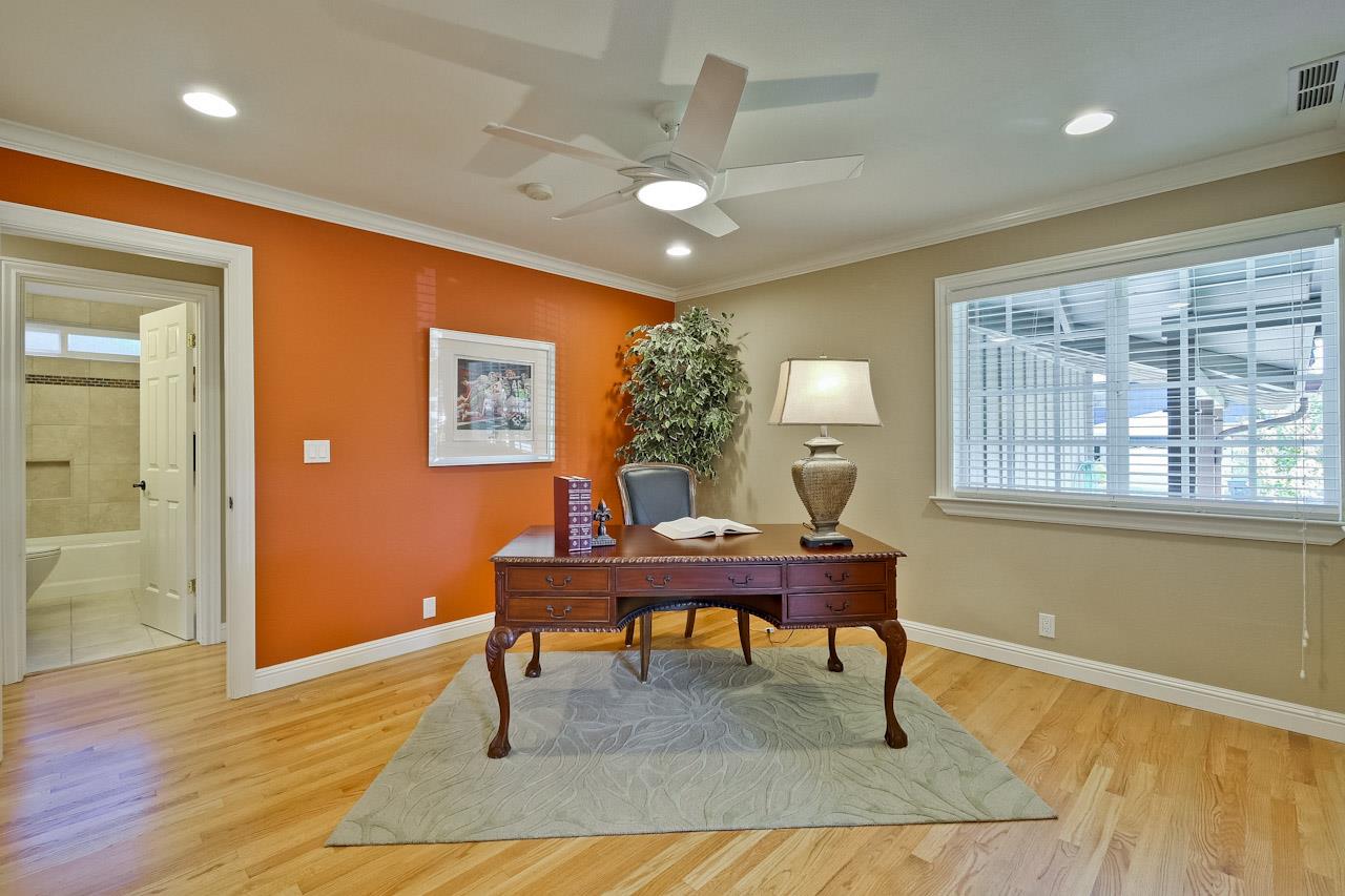 1229 Rousseau Drive Sunnyvale, CA 94087 - Photo 19 of 37 a workspace with furniture window and wooden floor