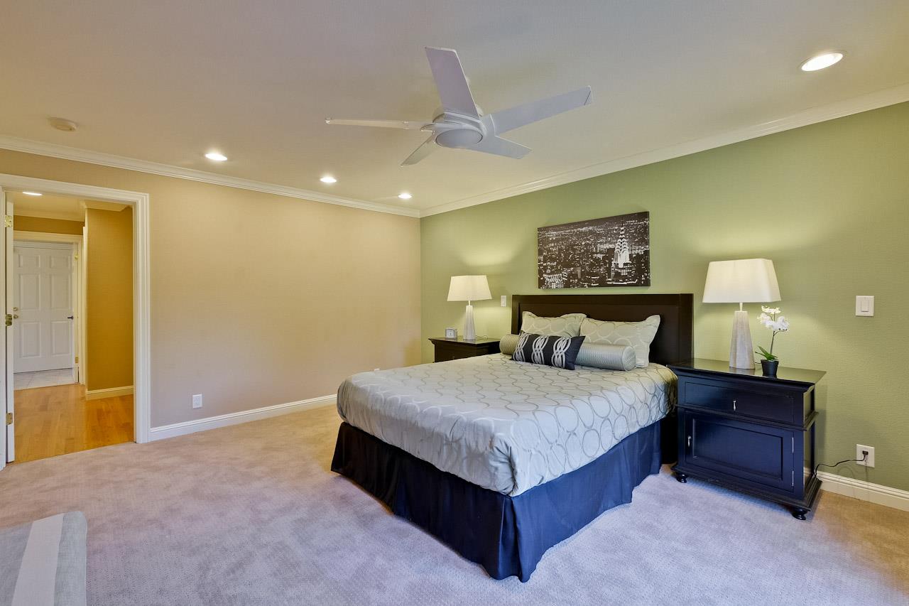 1229 Rousseau Drive Sunnyvale, CA 94087 - Photo 24 of 37 a bedroom with a bed and lamps