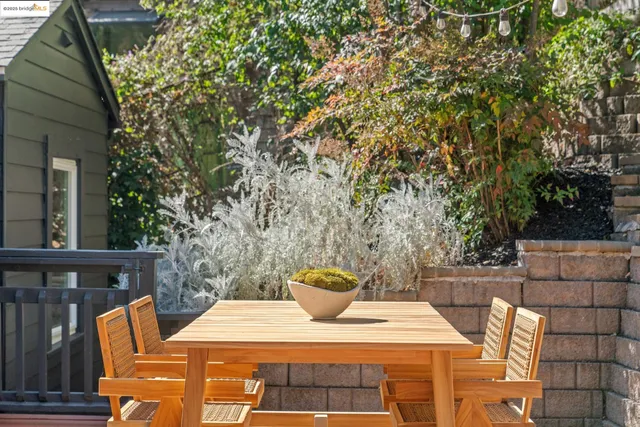 a outdoor space with furniture