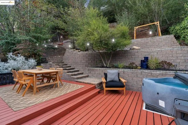 a outdoor space with furniture