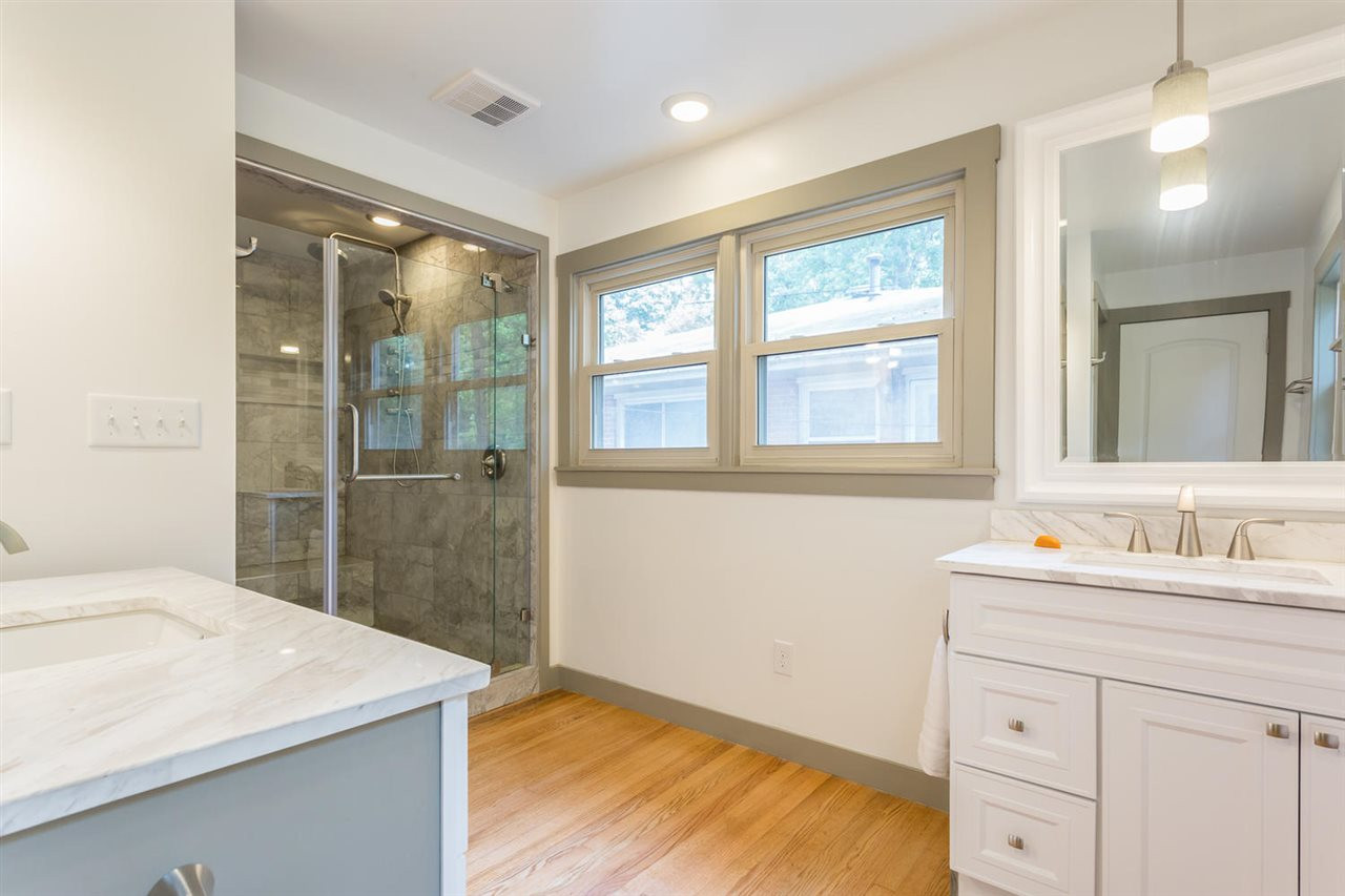 409 Stacy Street Raleigh, NC 27607 - Photo 15 of 25 The master bathroom of your dreams, pic 1 of 4. The separate vanities give you the space and separation you need to stay sane and organized whilst grooming your pretty self and getting ready for the amazing day ahead. Master Bath/Spa