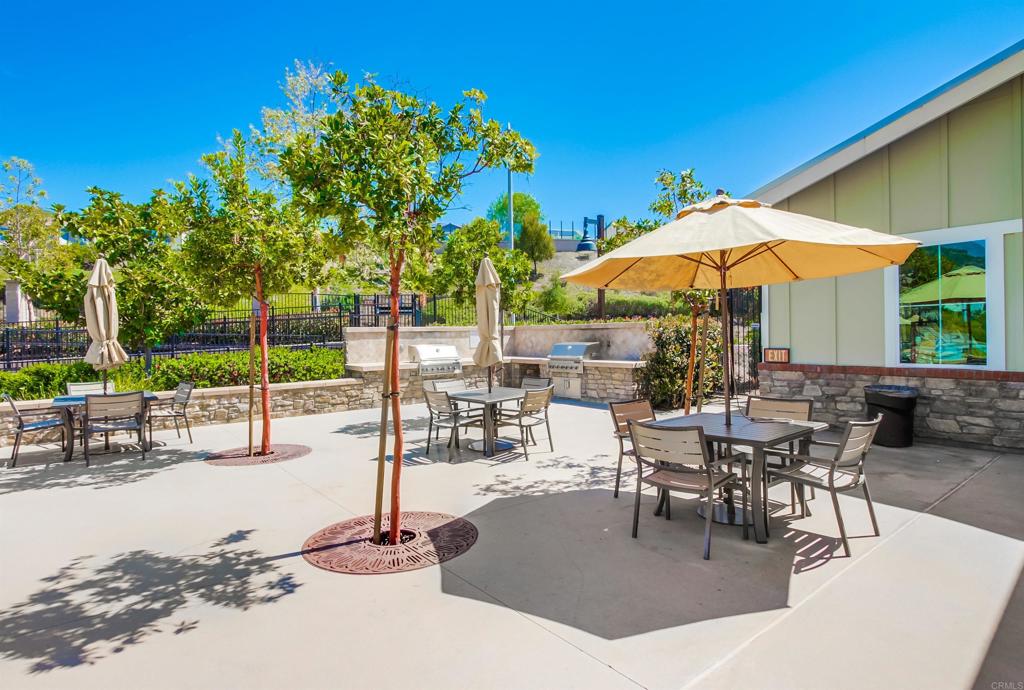 35647 Garrano Lane Fallbrook, CA 92028 - Photo 61 of 67 a view of a patio with a table and chairs under an umbrella