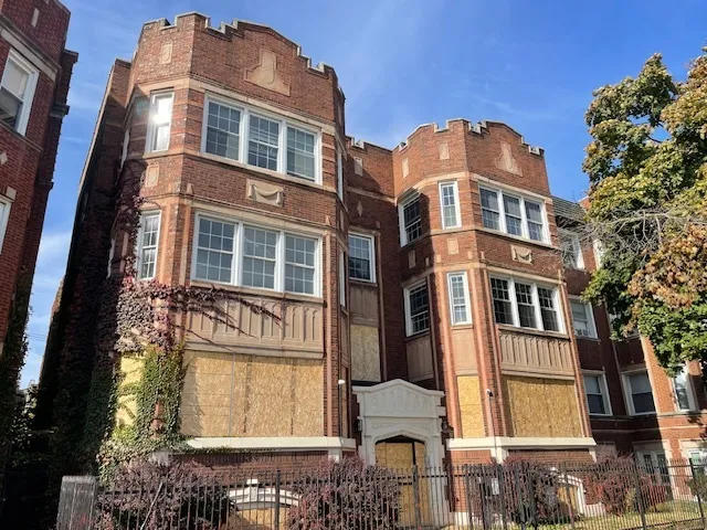 a front view of a multi story residential apartment building