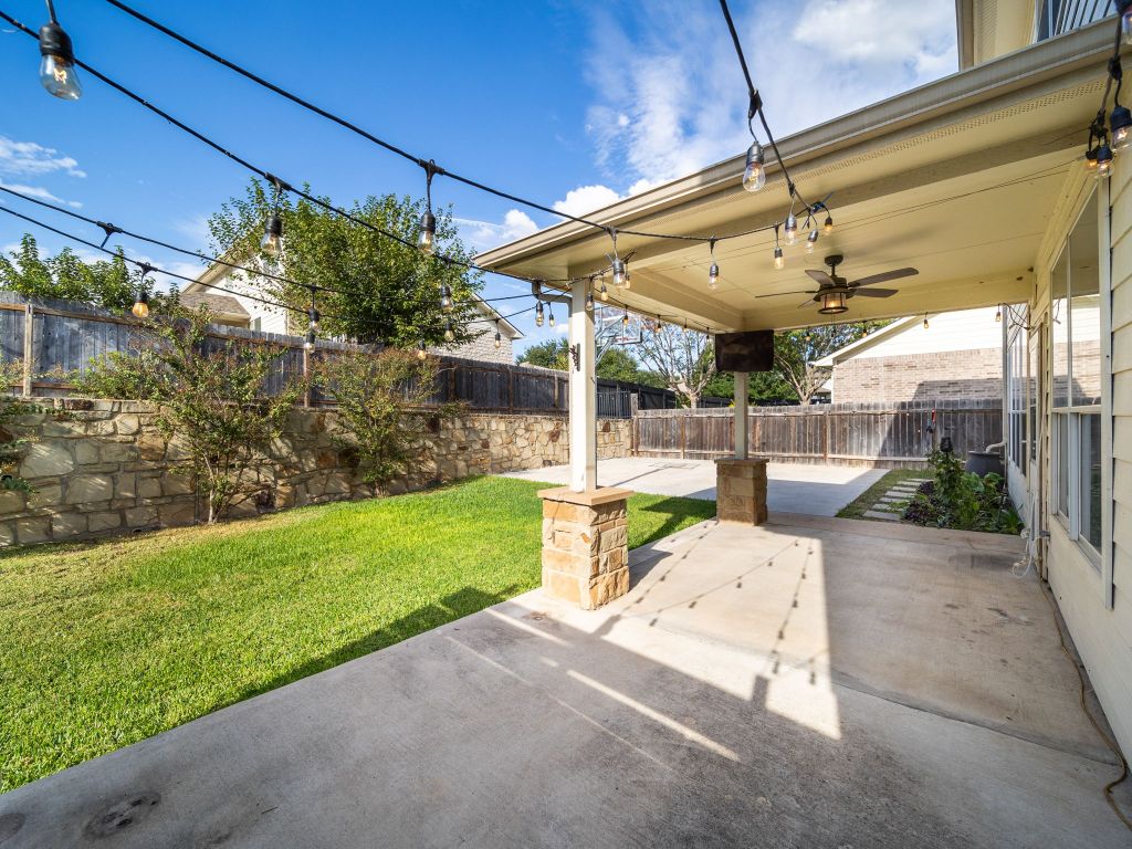 2349 Caprock Place Georgetown, TX 78626 - Photo 34 of 38 a view of yard with patio