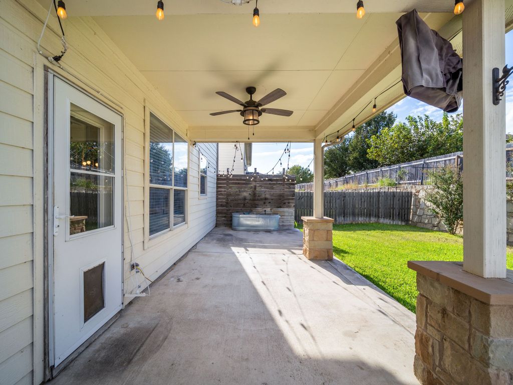 2349 Caprock Place Georgetown, TX 78626 - Photo 38 of 38 a view of a porch with a backyard