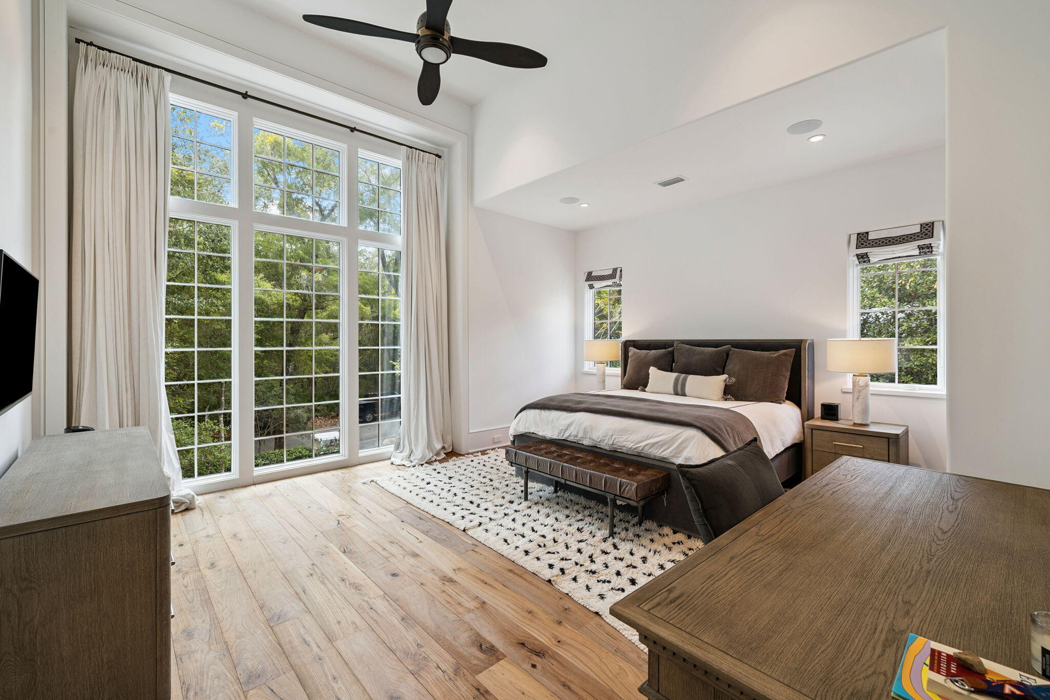 147 Ansley Forest Drive Santa Rosa Beach, FL 32459 - Photo 41 of 48 a bedroom with a large bed and a large window