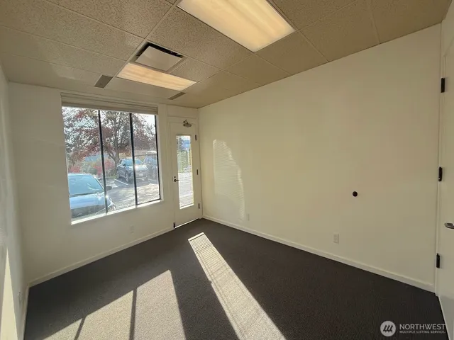 a view of an empty room and window