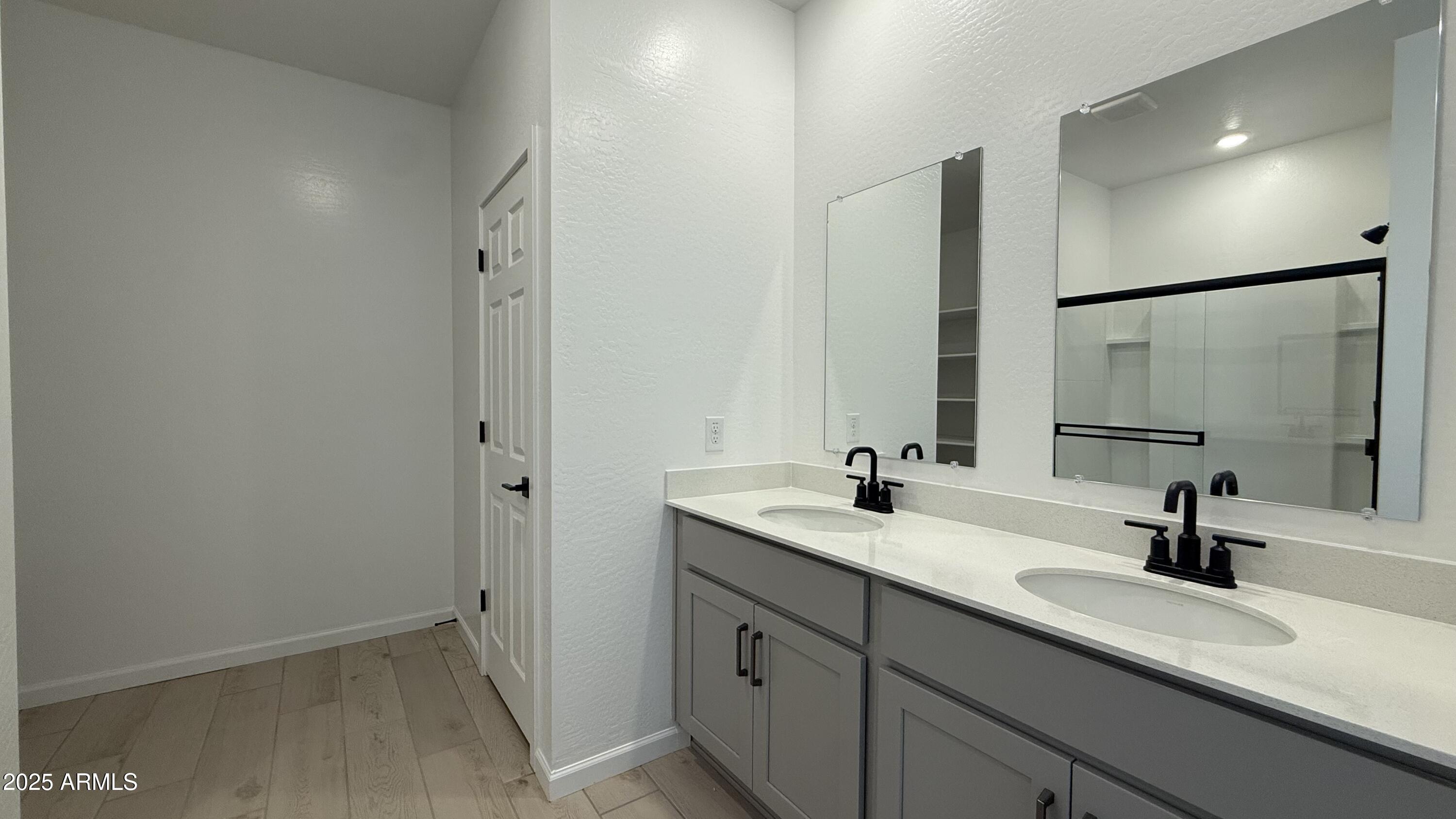 46819 West Old Timer Road Maricopa, AZ 85139 - Photo 14 of 44 a bathroom with a double vanity sink and a mirror