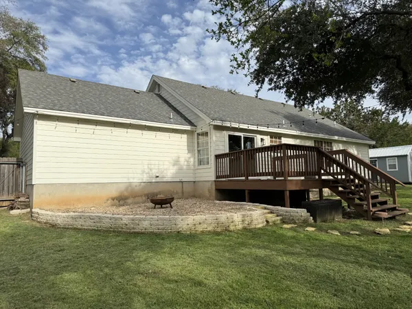a backyard of a house