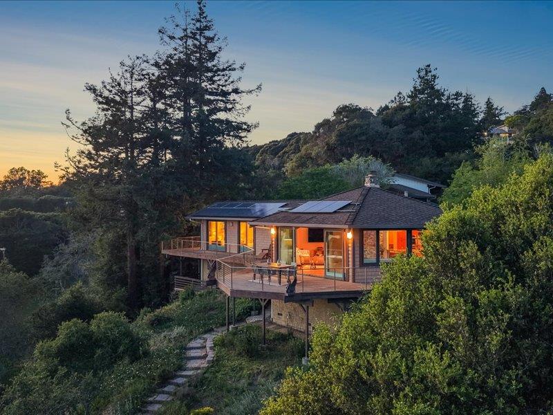 430 Quail Run Road Aptos, CA 95003 - Photo 10 of 34 an aerial view of a house with balcony and trees al around