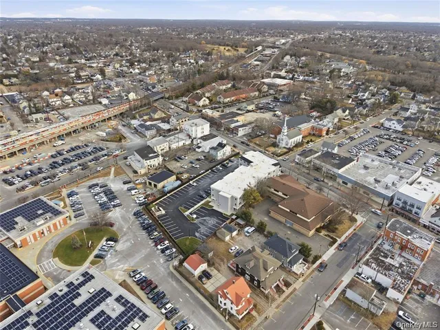an aerial view of a city
