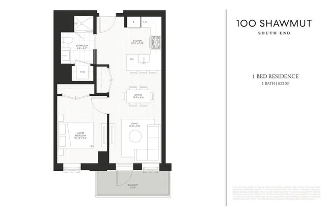 $3,900 | 100 Shawmut Avenue, Unit 612, Boston, MA 02118