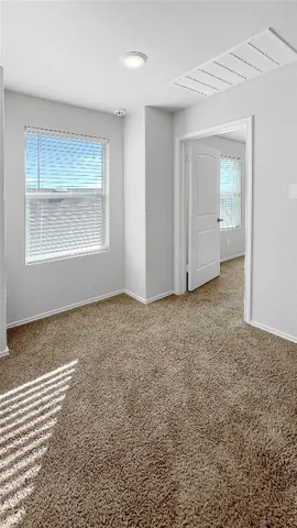 an empty room with a window