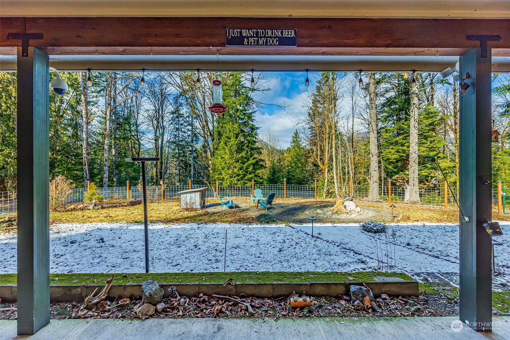 119 Marmot Loop Packwood, WA 98361 - Photo 30 of 40 a view of a backyard with plants and patio
