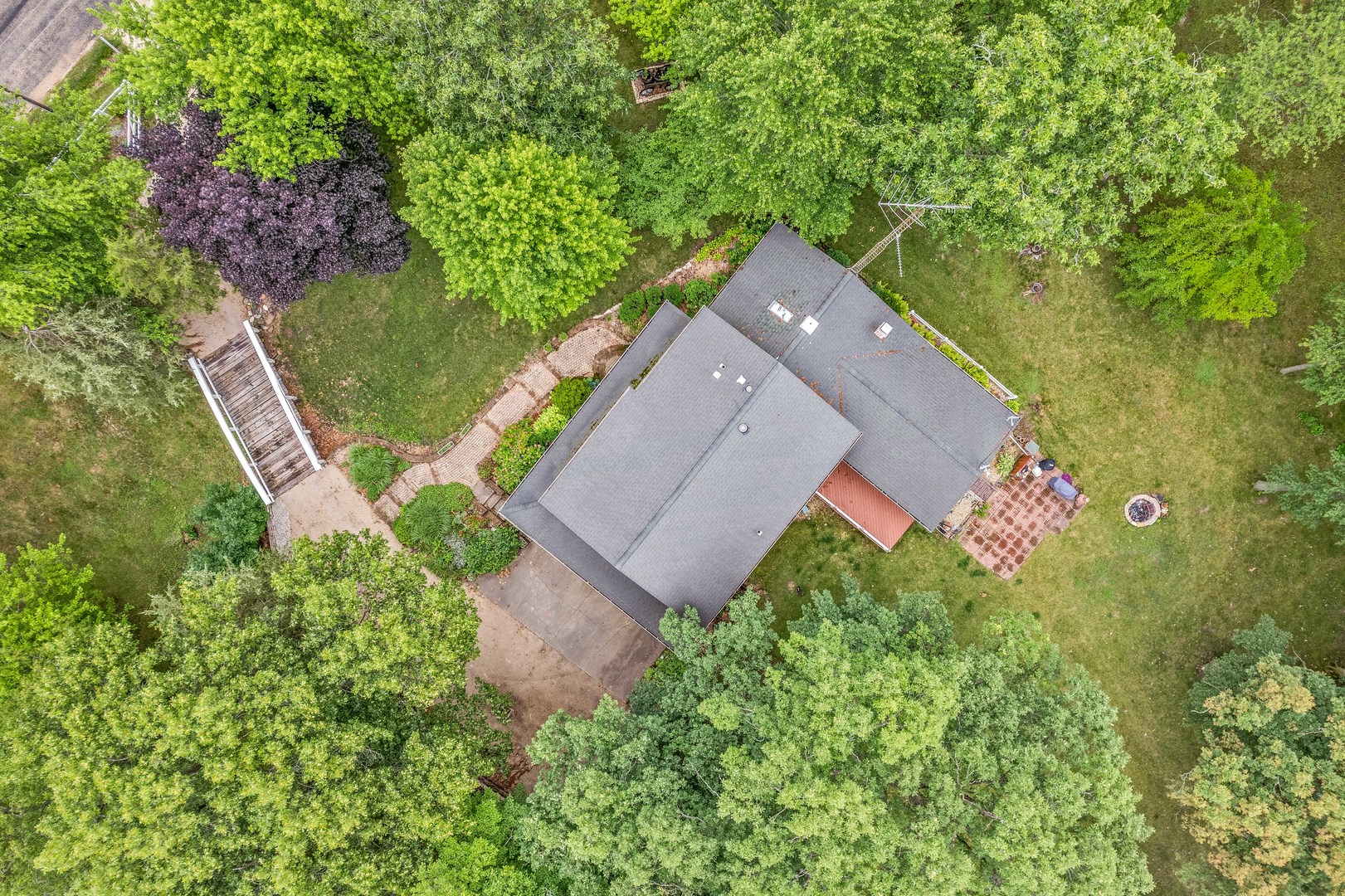 2012 North 3650th Road Serena, IL 60549 - Photo 55 of 55 an aerial view of a house with a yard basket ball court and outdoor seating