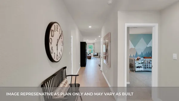 a view of a hallway with entryway