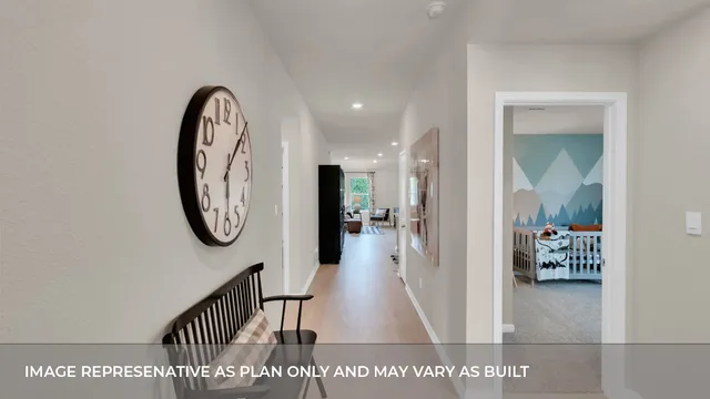 a view of a hallway with entryway