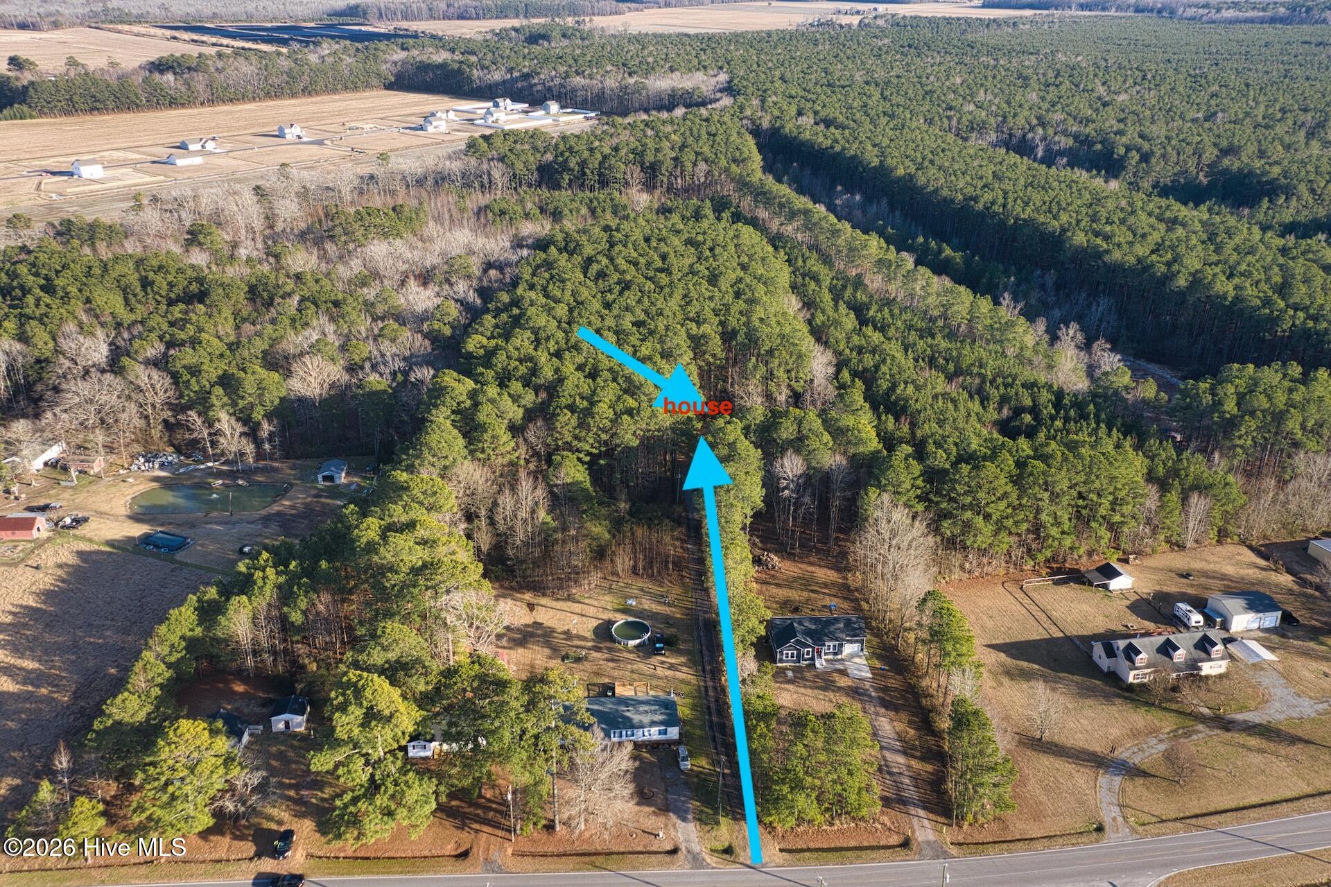554 North Trotman Road Camden, NC 27921 - Photo 2 of 30 aerial house and driveway with acreage