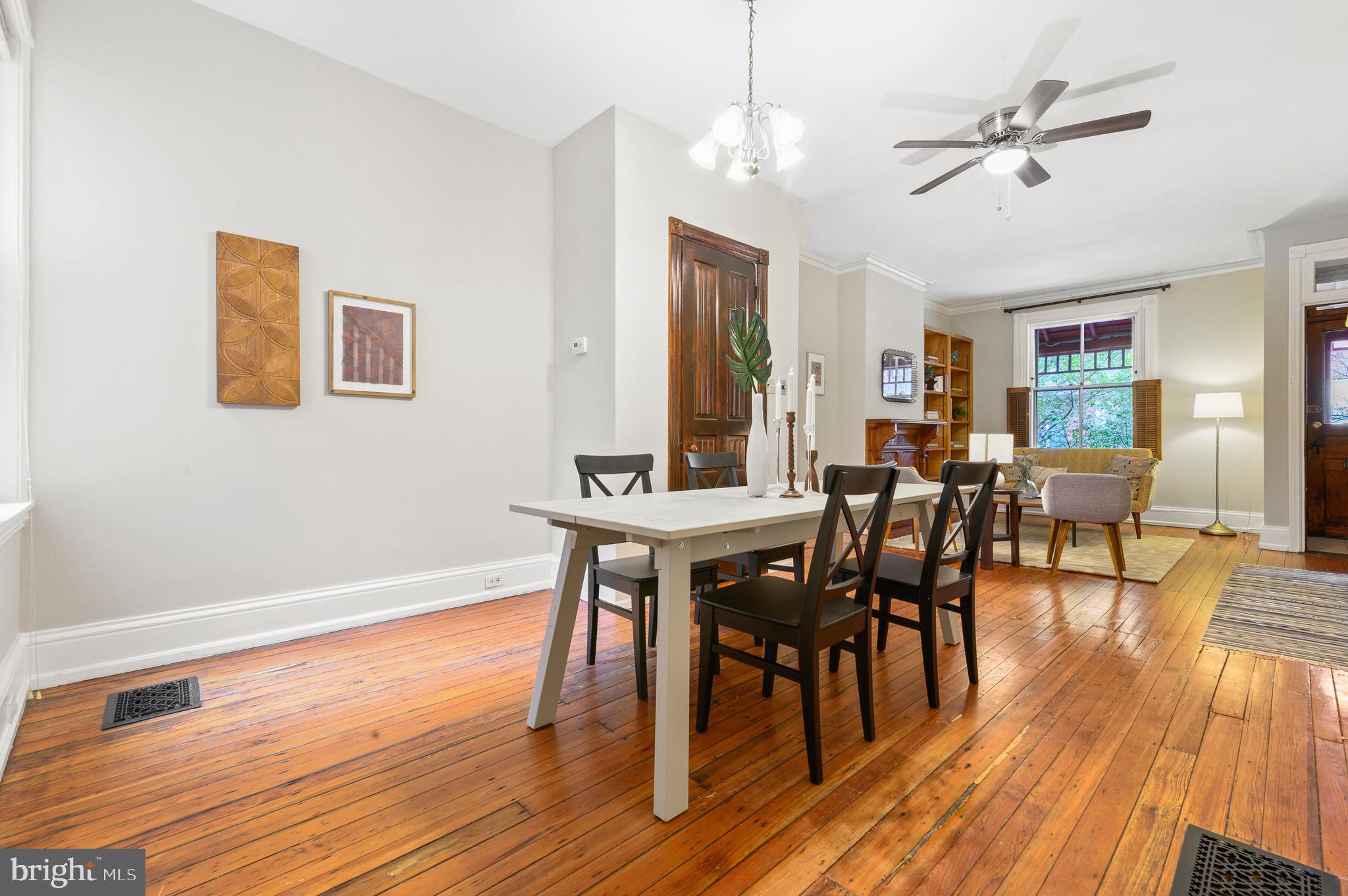 4248 Regent Square Philadelphia, PA 19104 - Photo 5 of 32 a view of a dining room with furniture and wooden floor
