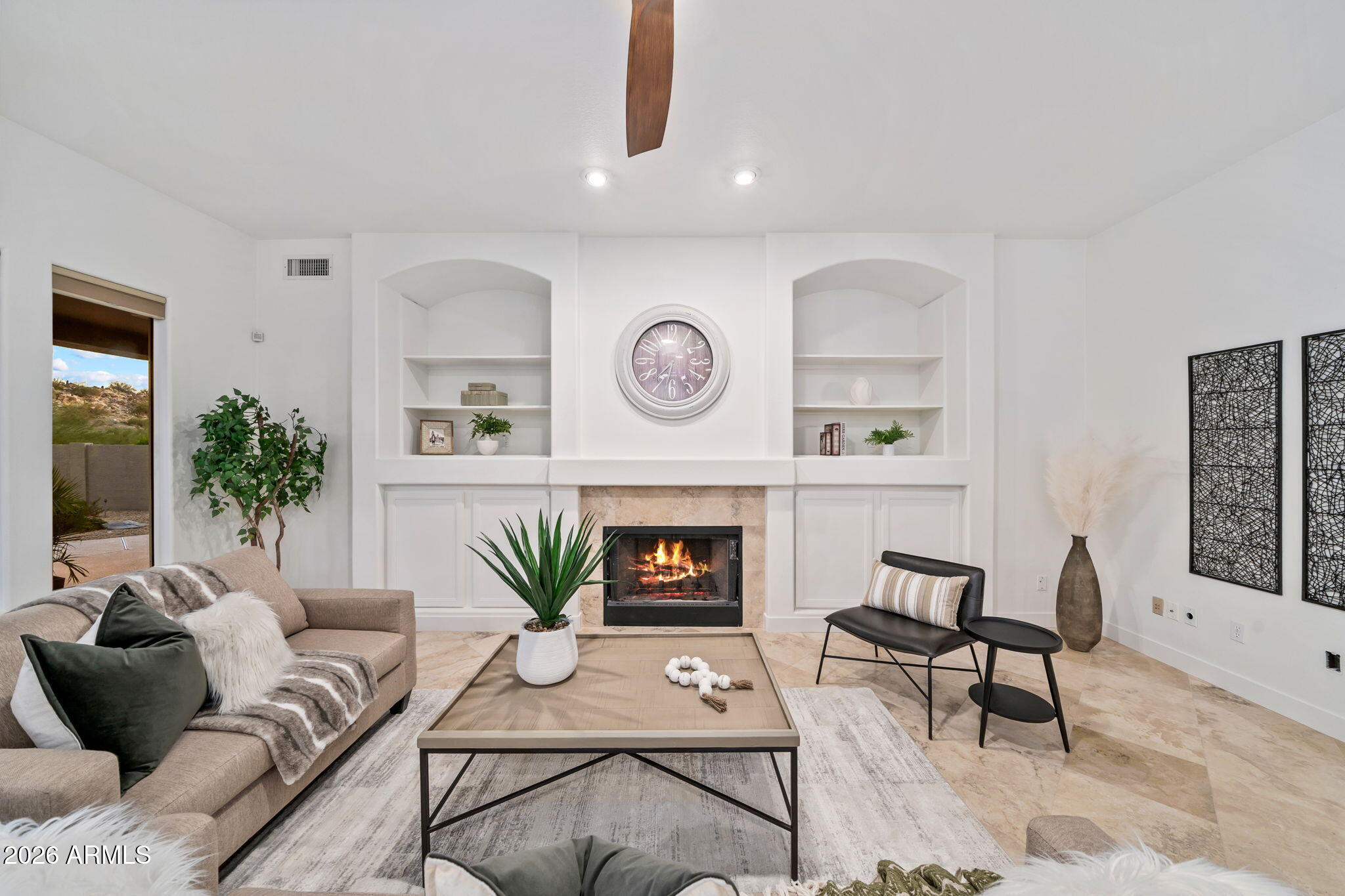 14801 South Foxtail Lane Phoenix, AZ 85048 - Photo 17 of 49 Wood Fireplace