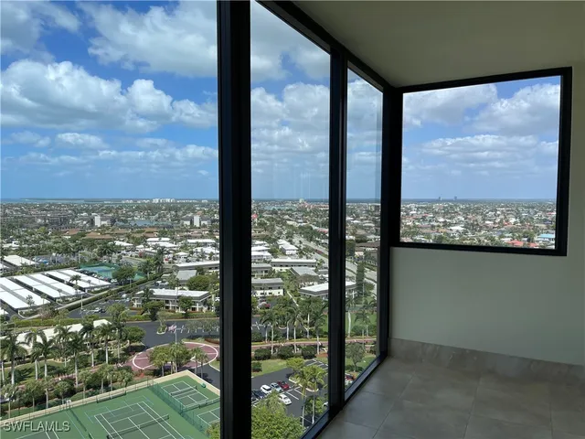 an aerial view of a city