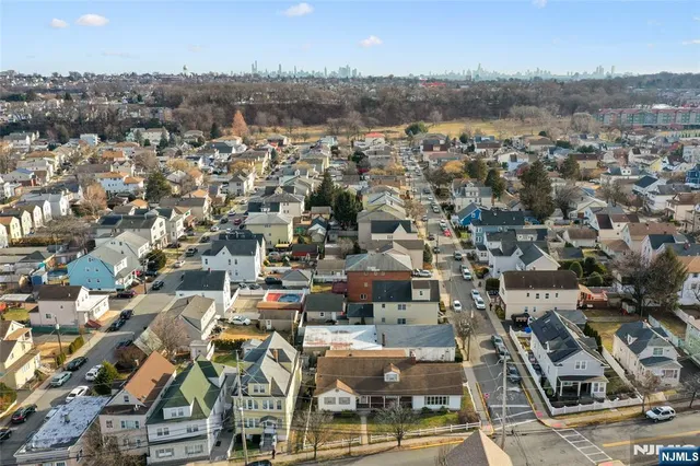 an aerial view of a city