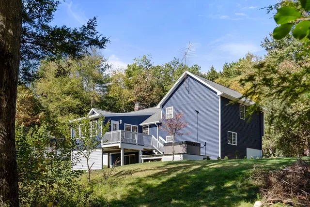 a house view with a garden space