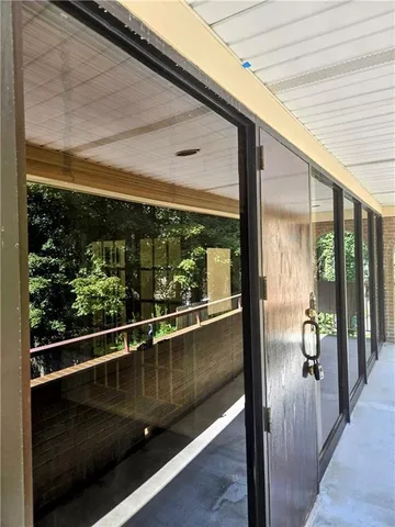 a view of a balcony
