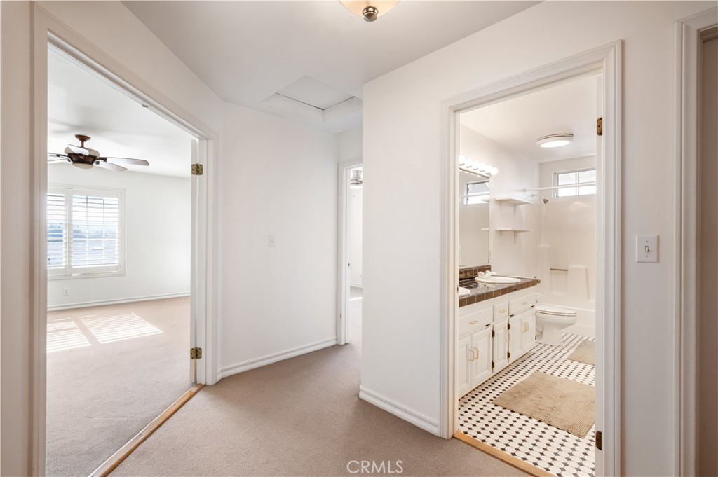 5306 Halison Street Torrance, CA 90503 - Photo 18 of 38 a view of a bathroom from a hallway