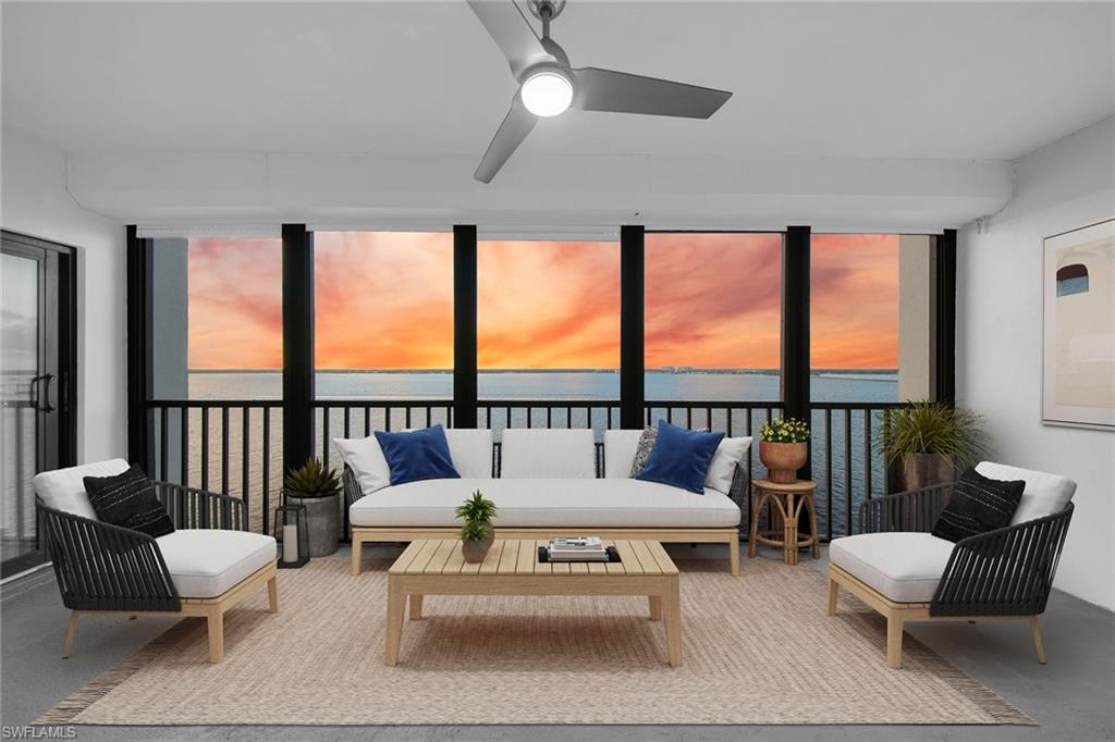 1925 Clifford Street, Unit 1102 Fort Myers, FL 33901 - Photo 31 of 50 a living room with furniture and a large window