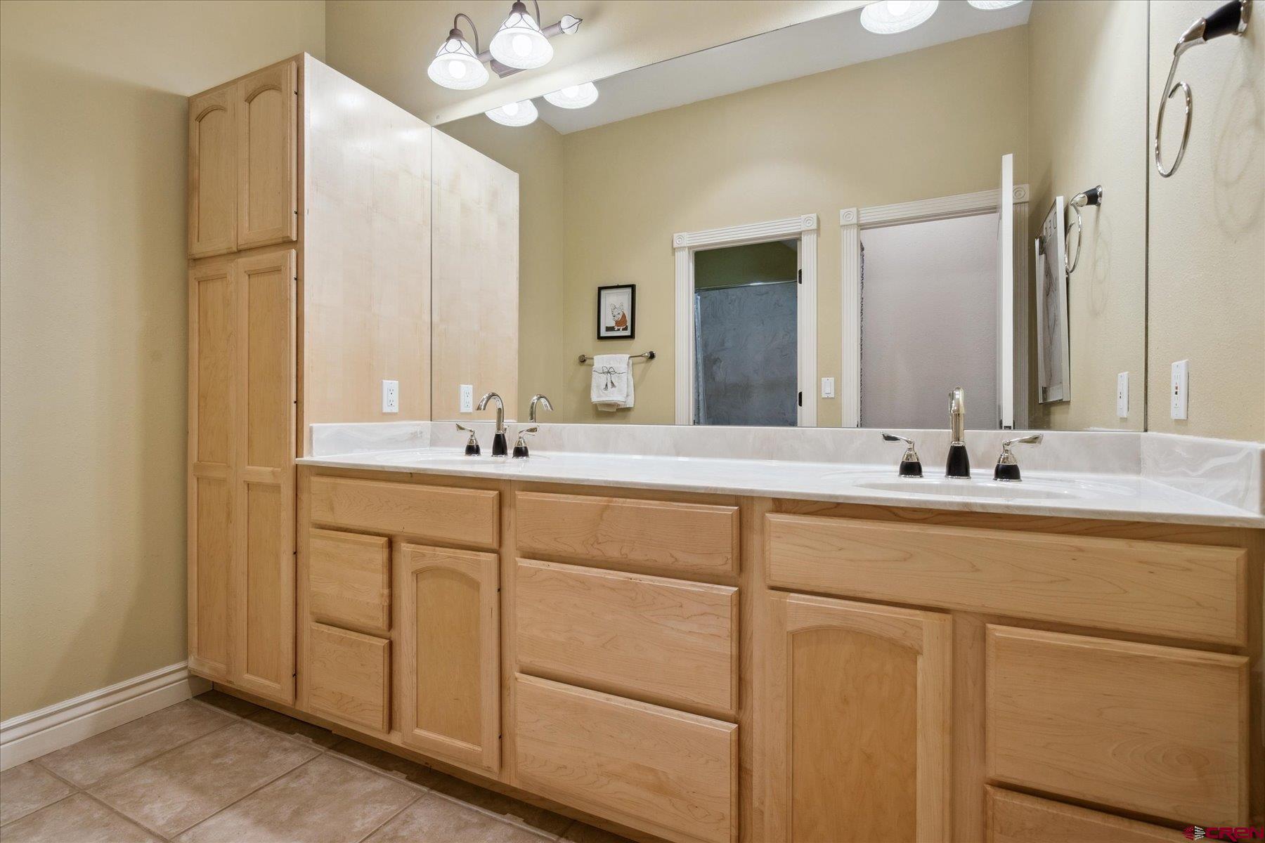 39 Ophir Drive Durango, CO 81301 - Photo 33 of 44 a bathroom with a sink vanity and mirror