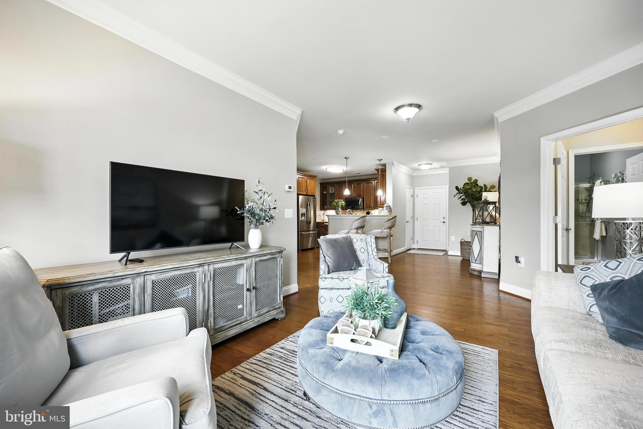 3910 Doc Berlin Drive, Unit 21 Silver Spring, MD 20906 - Photo 7 of 27 a living room with furniture and a flat screen tv
