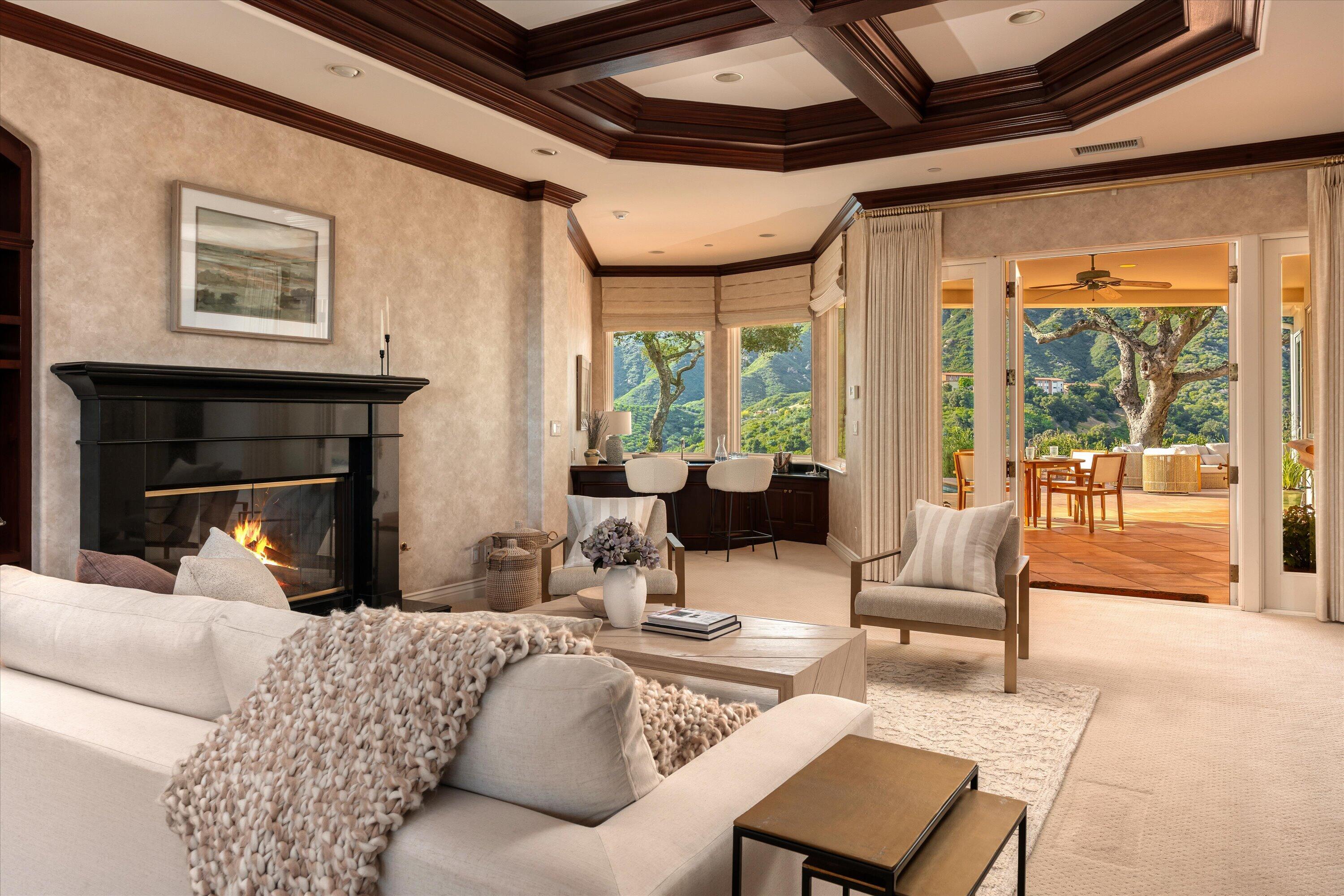 450 El Cielito Road Santa Barbara, CA 93105 - Photo 11 of 30 Family Room & Wet Bar