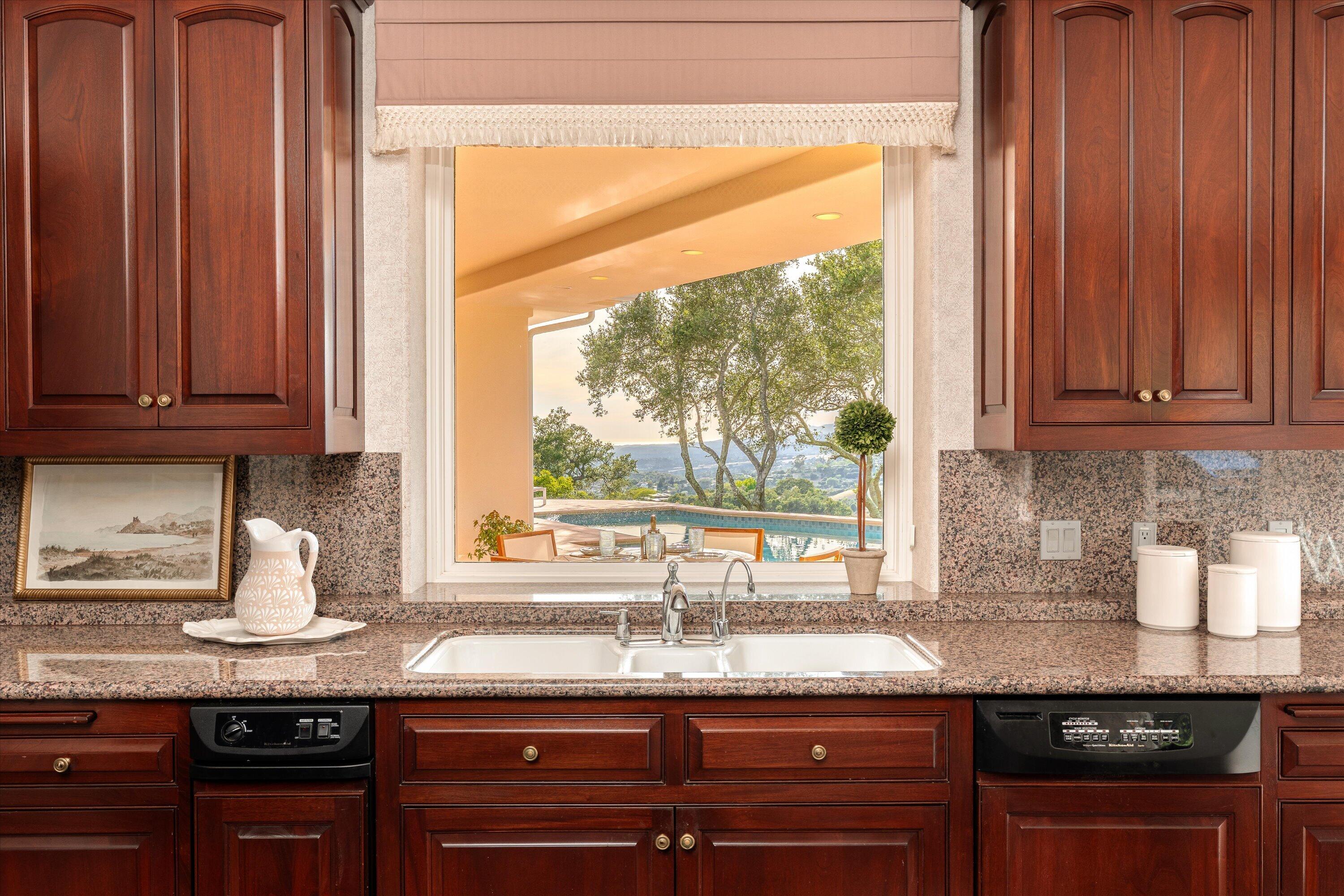 450 El Cielito Road Santa Barbara, CA 93105 - Photo 15 of 30 Kitchen with View